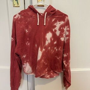 Treasure & Bond Maroon Tie Dye Hoodie